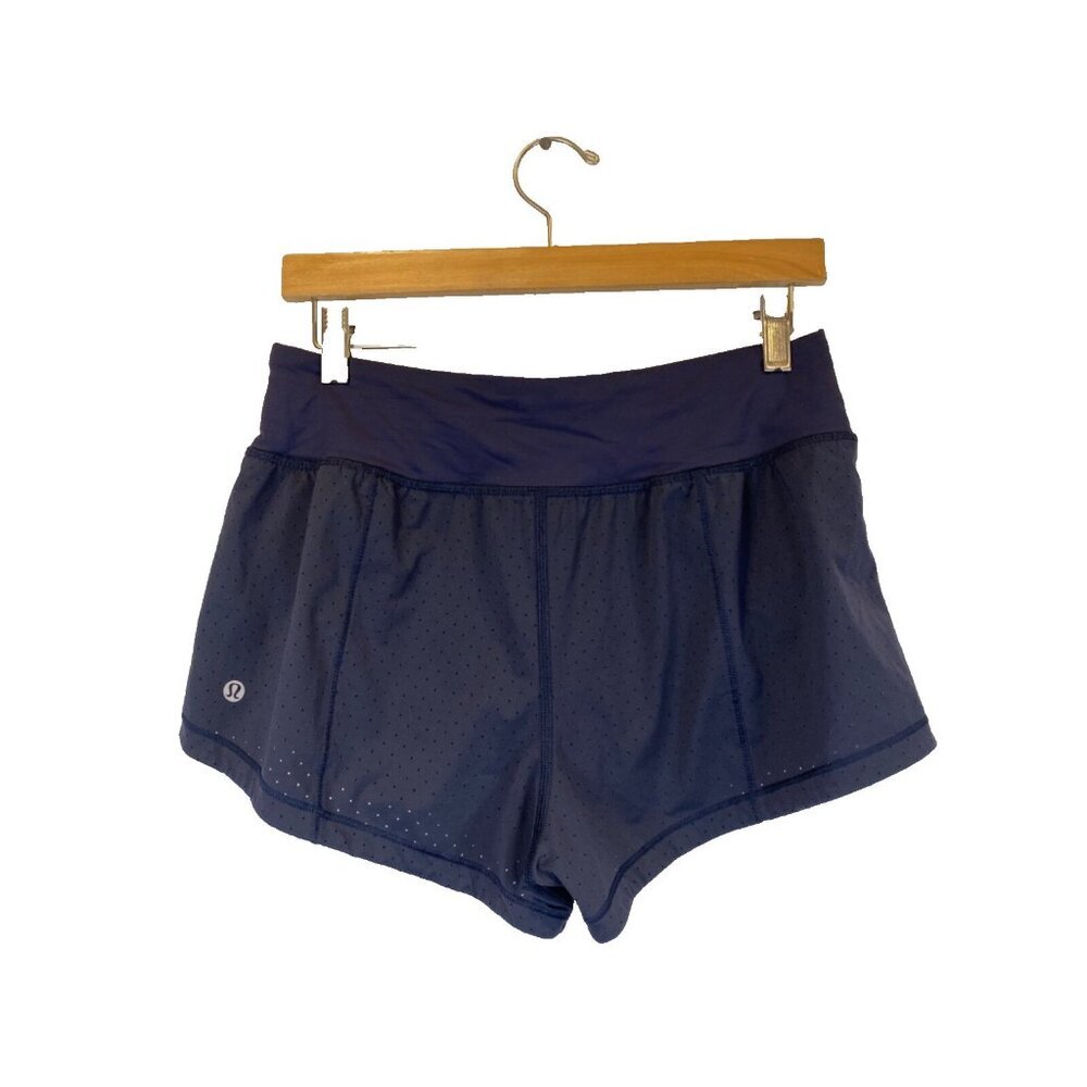 Lululemon Final Lap Short Midnight Navy 2.5" Inseam Perforated Ventilation 6 - Picture 3 of 7